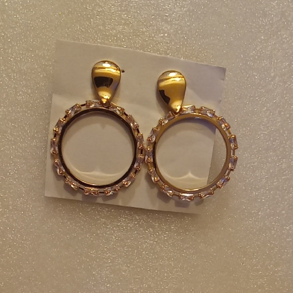 Elegant Gold and Silver Hoop Earrings